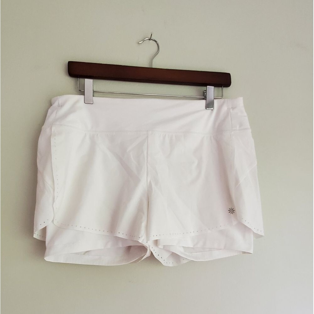 Athleta White Two In One Skort With Preferated Edges Size Medium